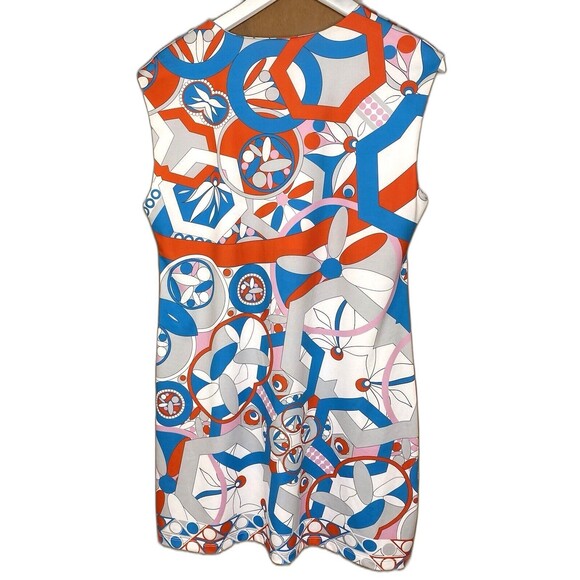 Parisou Dress Size M A-line Mini V-Neck Sleeveless Stretch Abstract Multicolor - Picture 2 of 7
